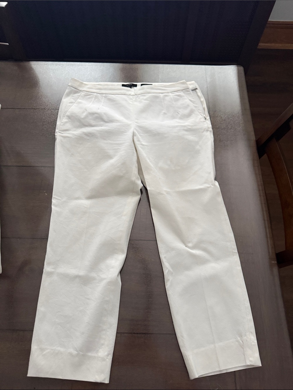 Women’s White Straight-Leg Dress Pants
